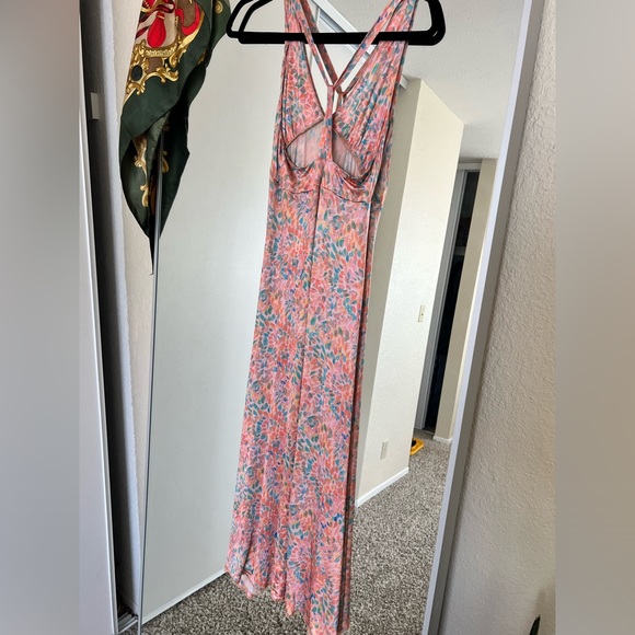 Free People Nowhere To Be Silky Midi Slip Dress Orange small extra small xs/s - Picture 7 of 11